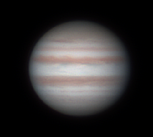 Jupiter bei mäßigem Seeing