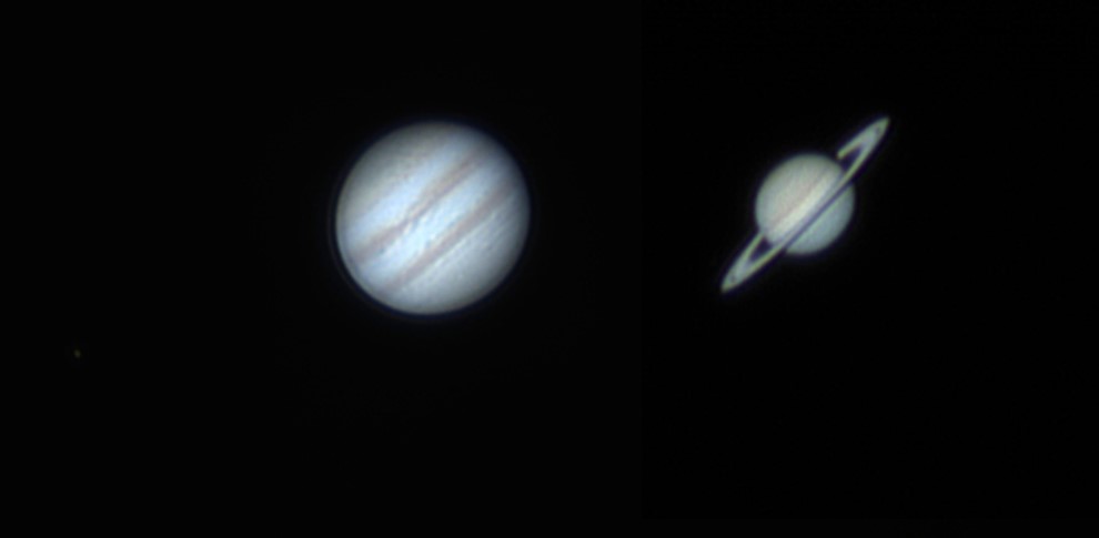 Jupiter+Callisto und Saturn