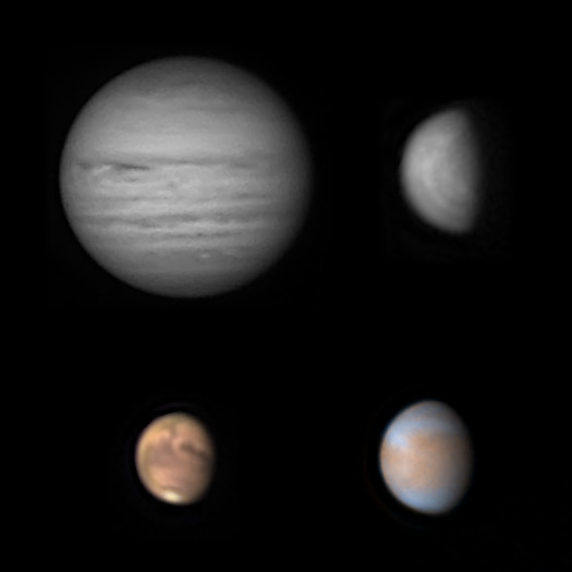 Jupiter - Merkur - Mars - Venus
