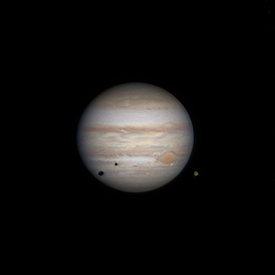 Jupiter mit doppeltem Mondschatten