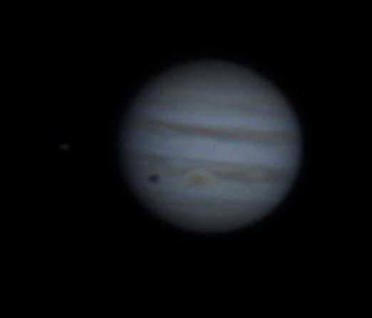 Jupiter mit Ganymede-Schatten am 09.03.2014