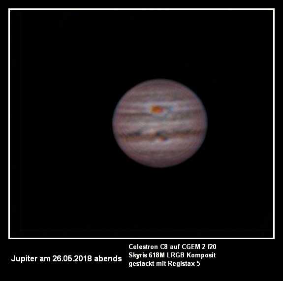 Jupiter mit GRF am 26.05.2018