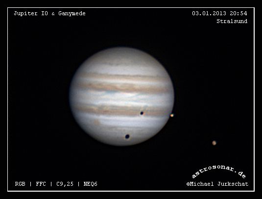 Jupiter mit Io und Ganymede