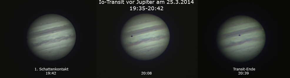 Jupiter mit Io und Schatten am 25.3.