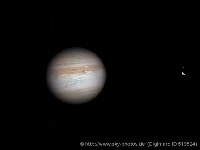 Jupiter mit SEB-Revival und Io am 27.11.2010