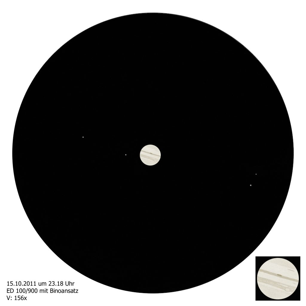 Jupiterzeichnung vom 15.10.2011