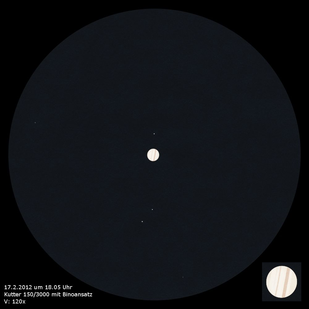 Jupiterzeichnung vom 17.2.2012