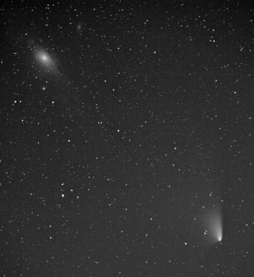 Komet begegnet Galaxie - Panstarrs und M31