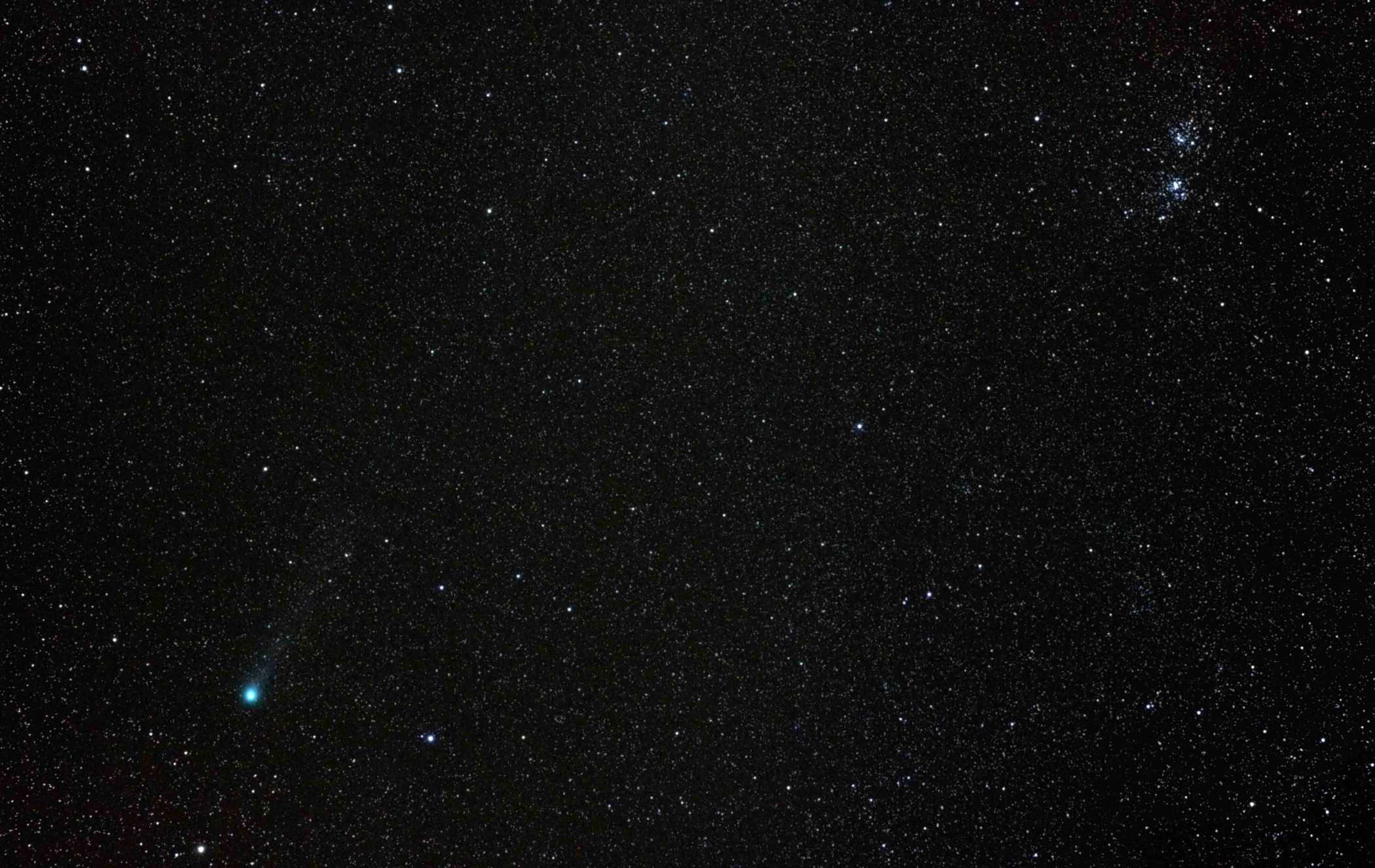 Komet Lovejoy mit h & chi Persei