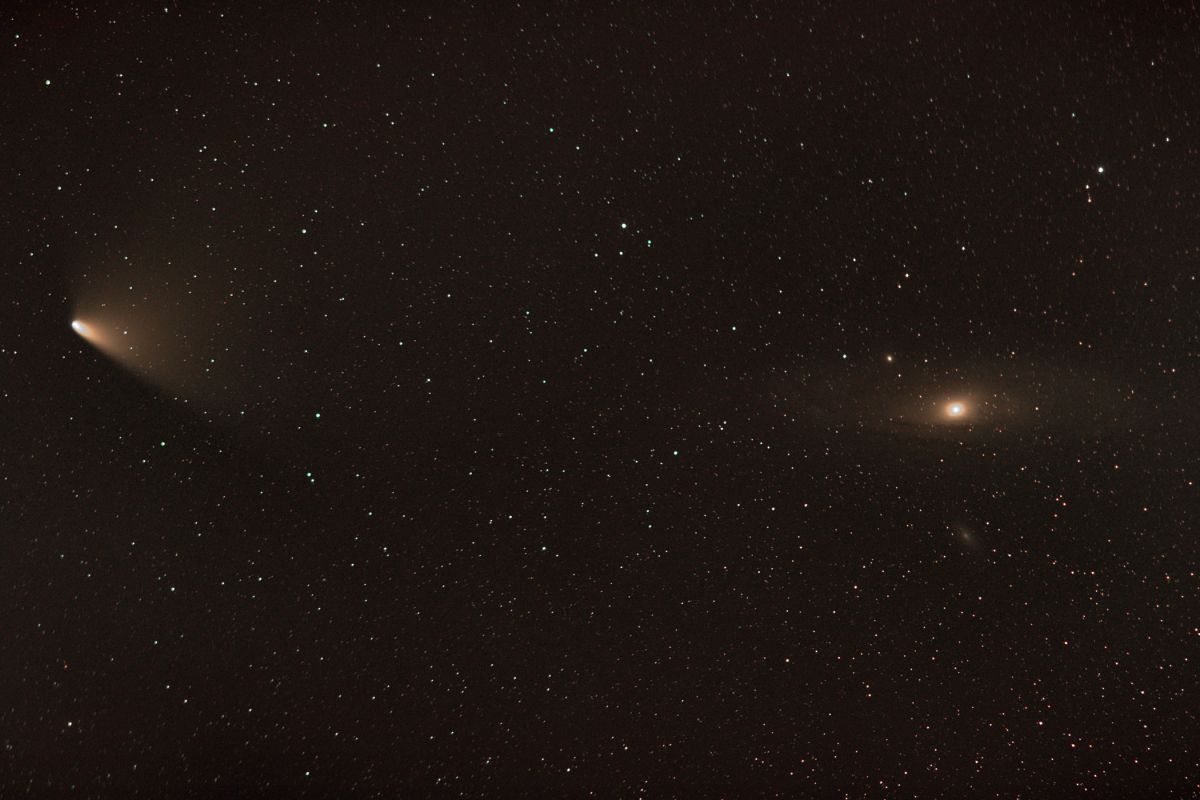 Komet Panstarrs bei M31