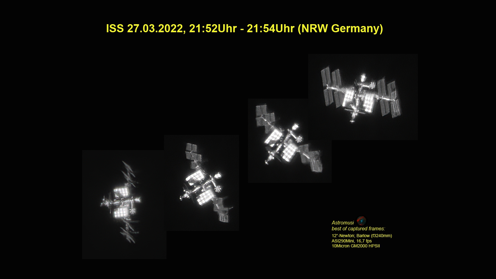 Korrektur: ISS 27.3.2022 (best of captured frames) | Forum Astronomie.de