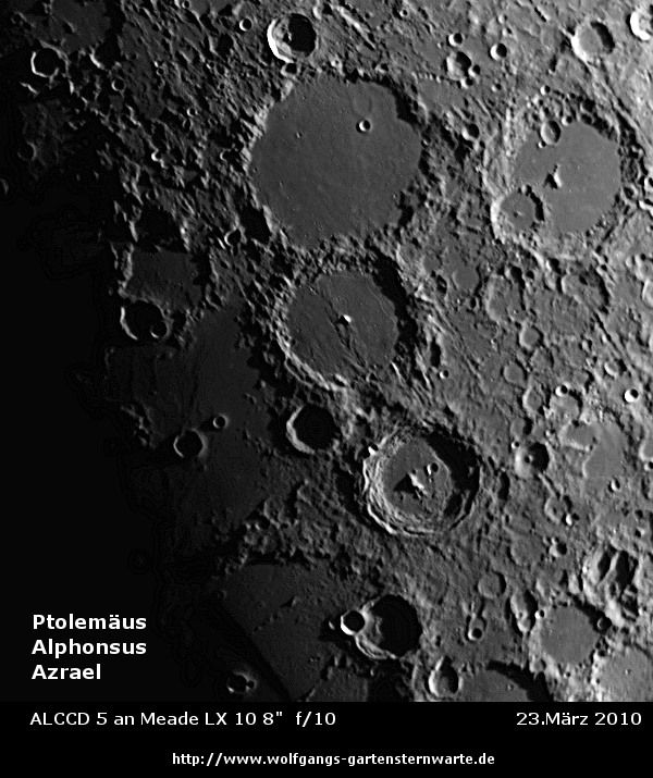 Kratergruppe Ptolemäus, Alphonsus, Azrael