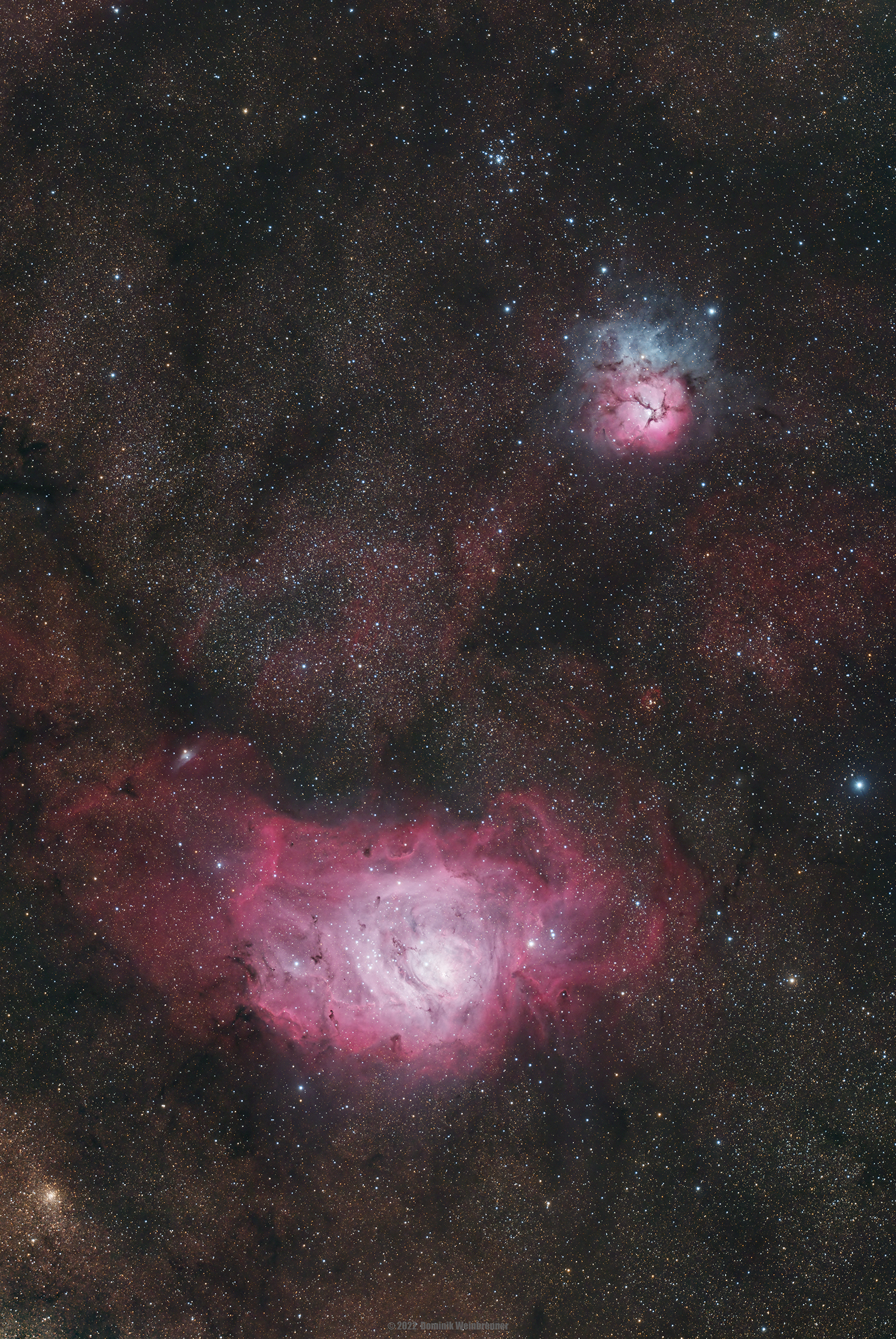 Lagunen- & Trifid-Nebel (RGB, Neuauswertung)