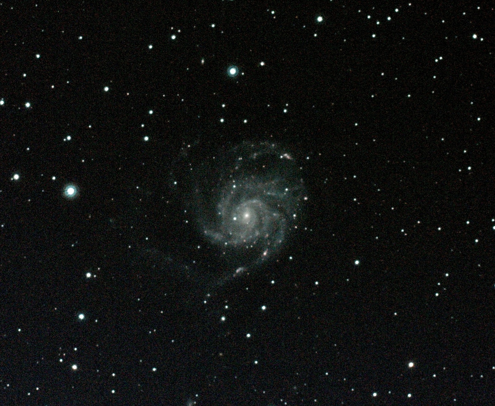 M101 im 80mm Refraktor (Ausschnittsvergrößerung)