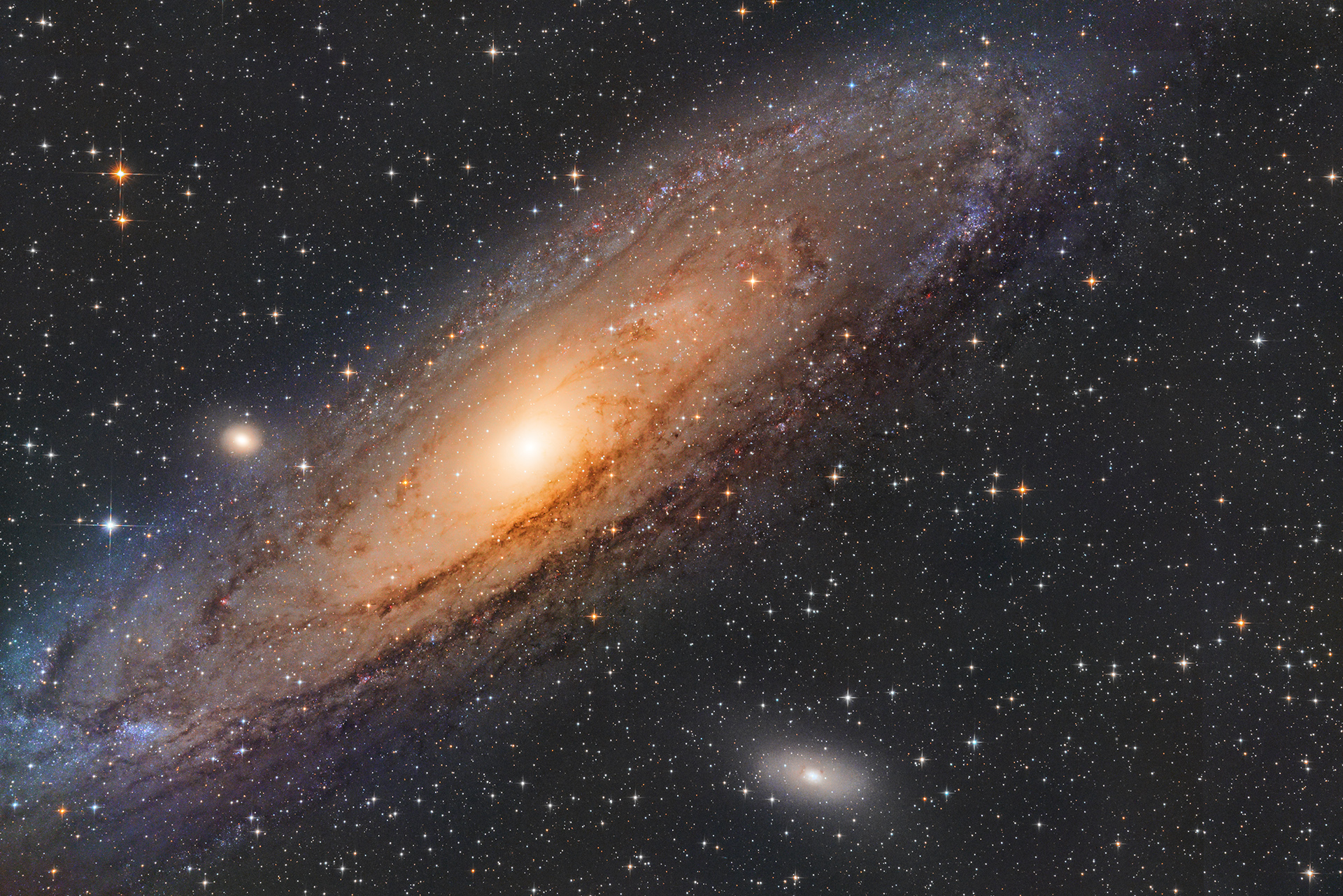 M31 LRGB Ha OIII - Quick and Dirty unter fast Vollmond