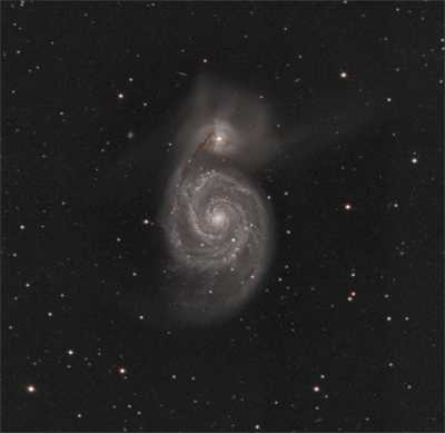 M51 bei nur 560 mm Brennweite
