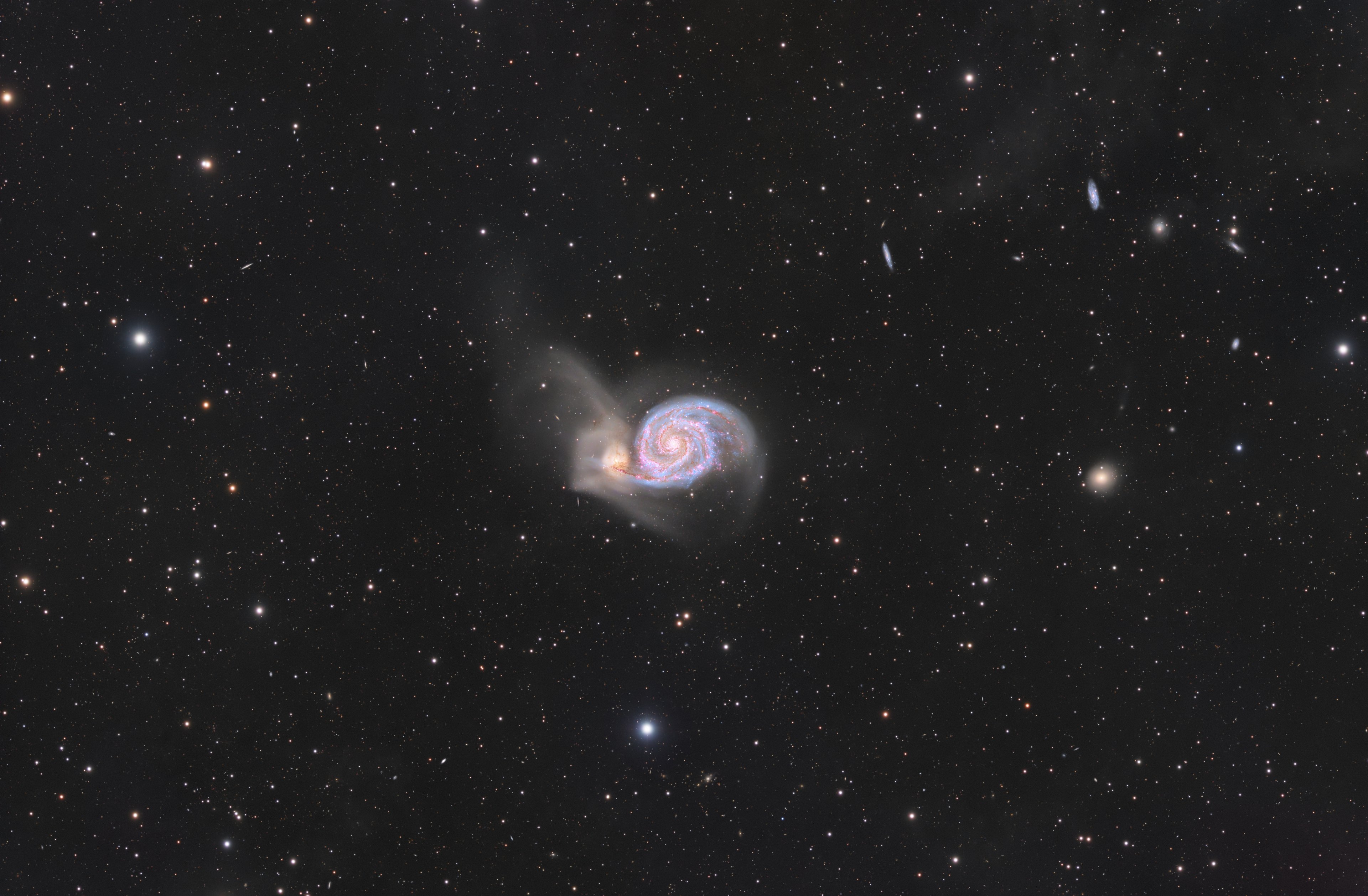 M51 eine kleine Schnecke im Weltraum