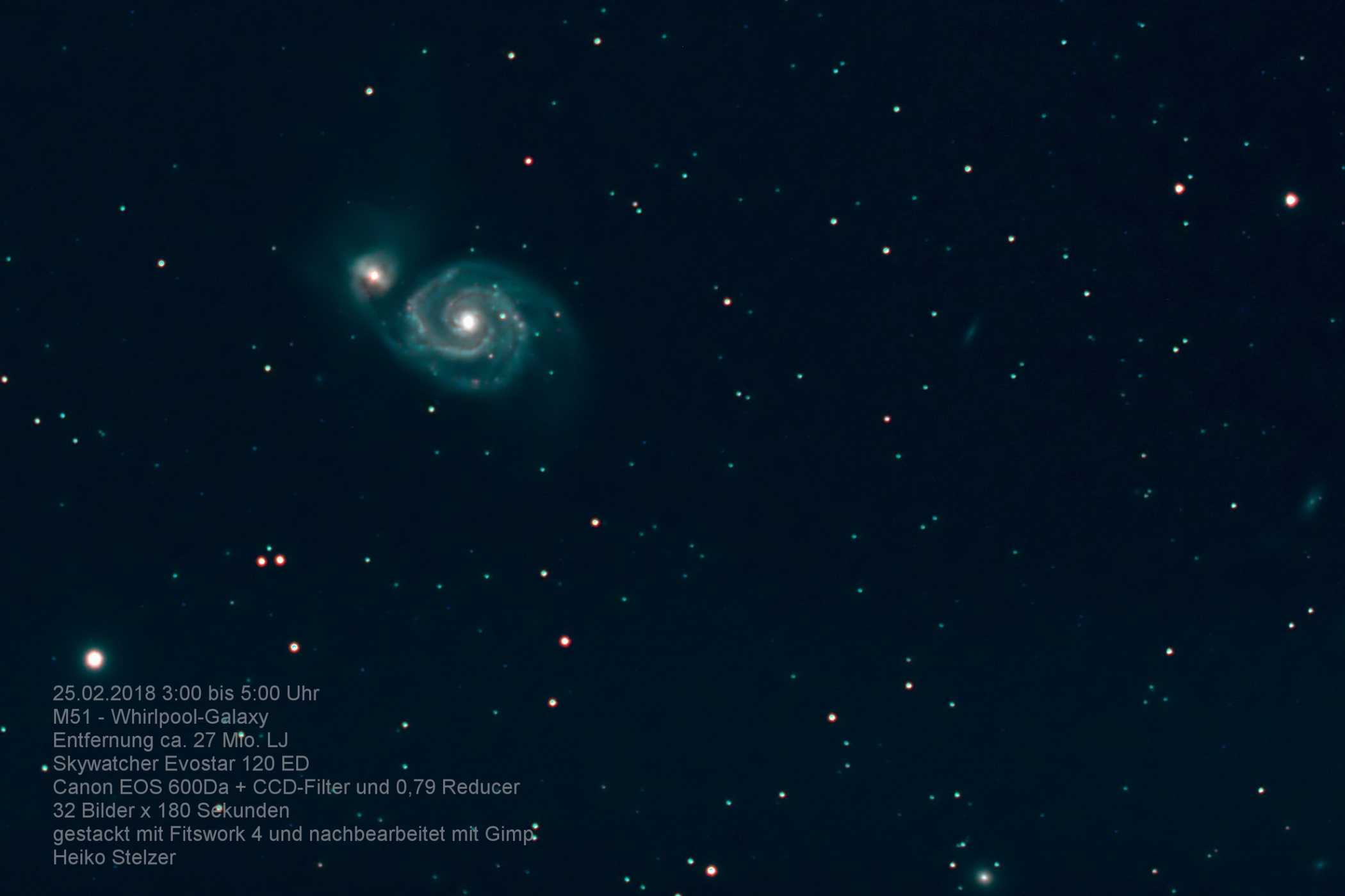M51 - erste Schritte in der Astrofotografie
