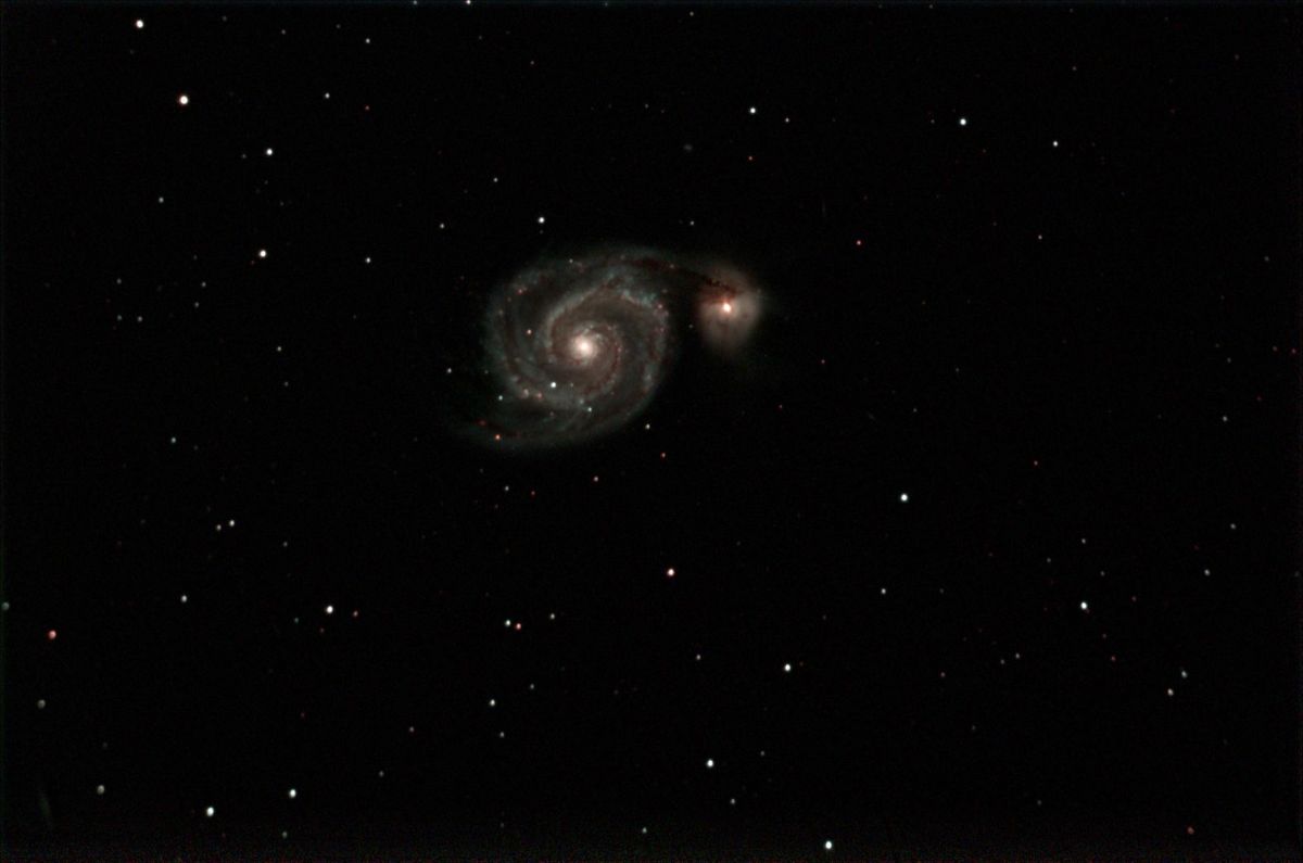 M51 Galaxy aus dem lichtverseuchten Ruhrgebiet