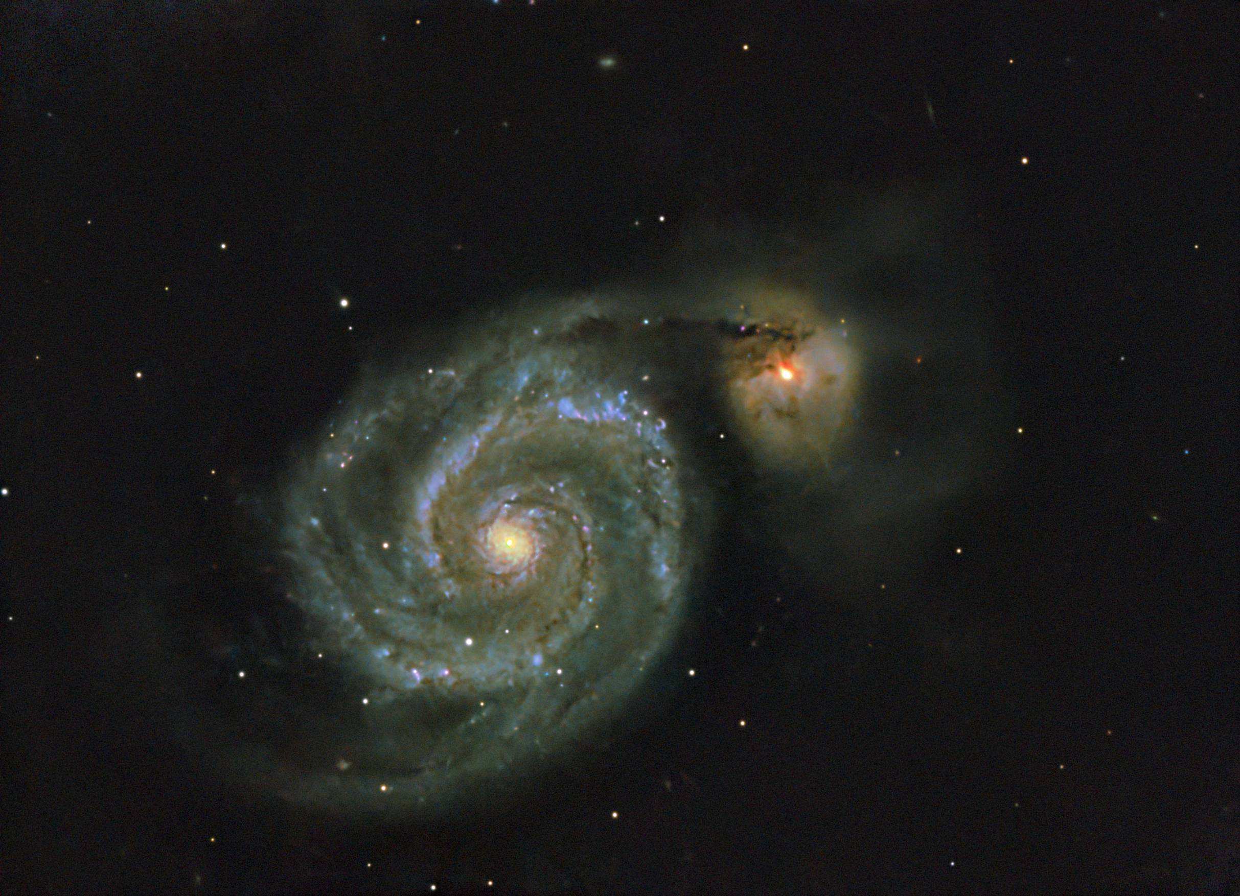 M51 im Jun. 26 mit AstroWizard und Compositing (Neubearbeitung)