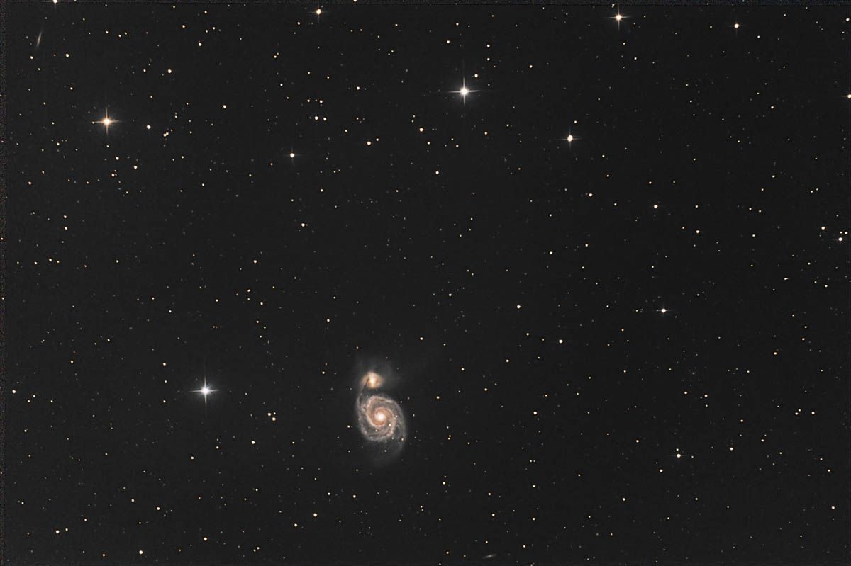 M51 Neubearbeitung mit zusätzlichen Lights