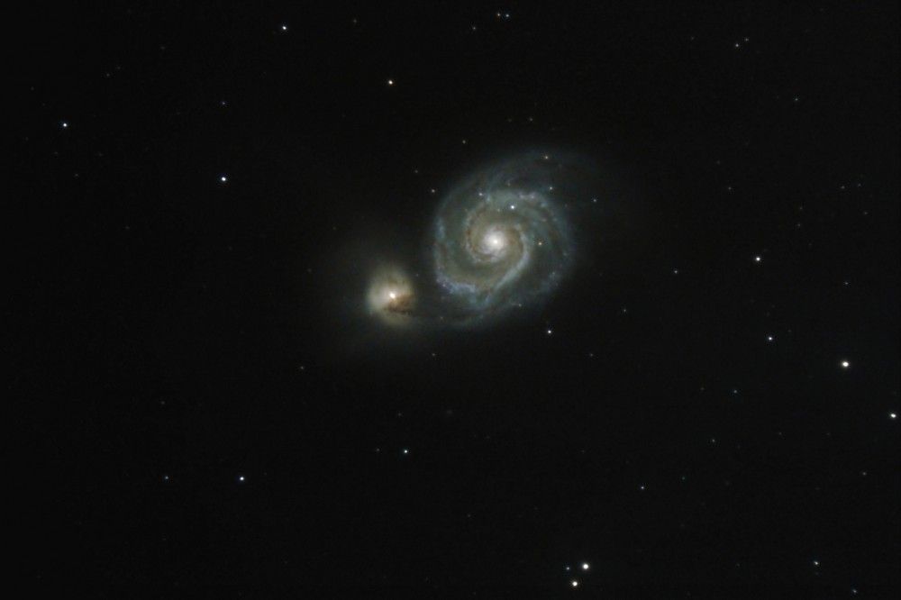 M51 per MGEN Sucherguiding 9x50 am C11 mit f/0.8