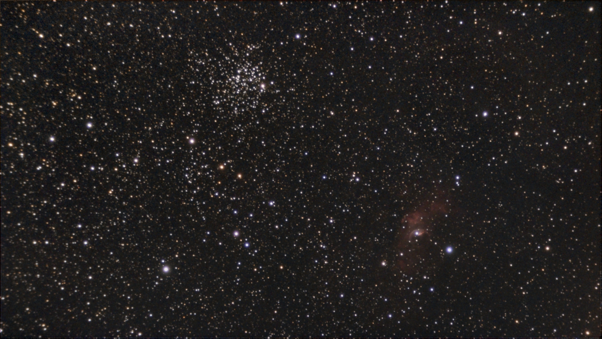 M52 + NGC7635 + Nova