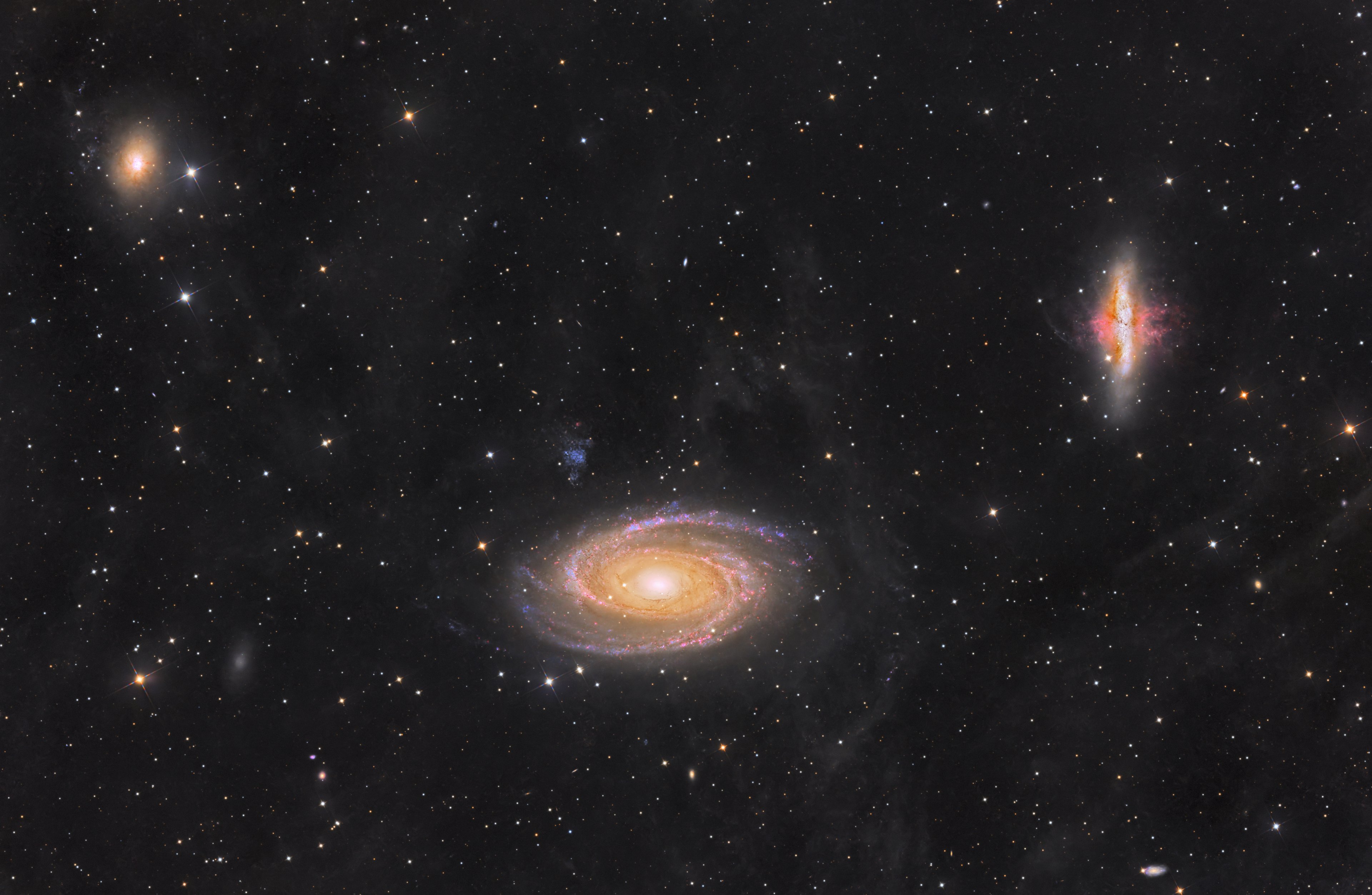 M81+M82 das erste Mal Galaxien mit RGB und Duo-Narrowband