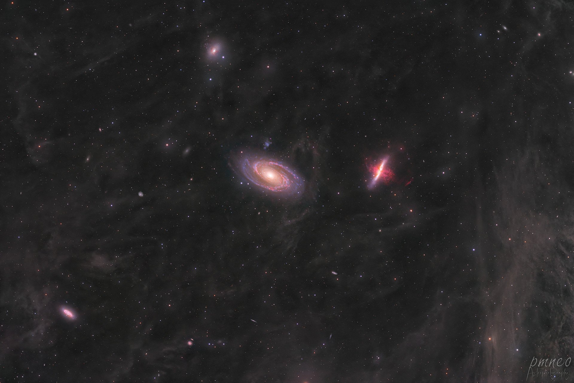 M81 / M82 und Friends eingebettet in jeder Menge IFN als LRGB HO