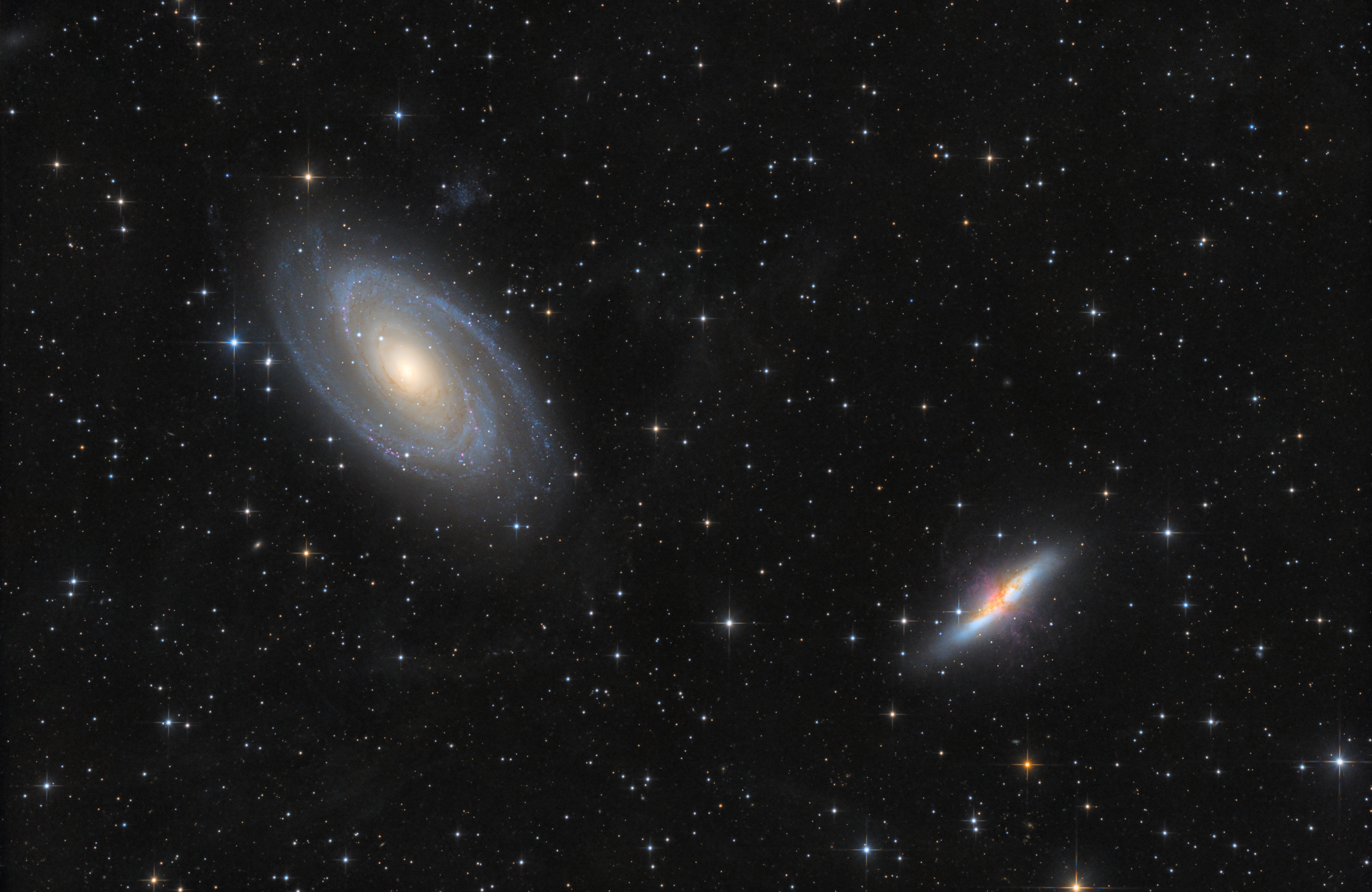 M81 und M82 vom Stadtbalkon