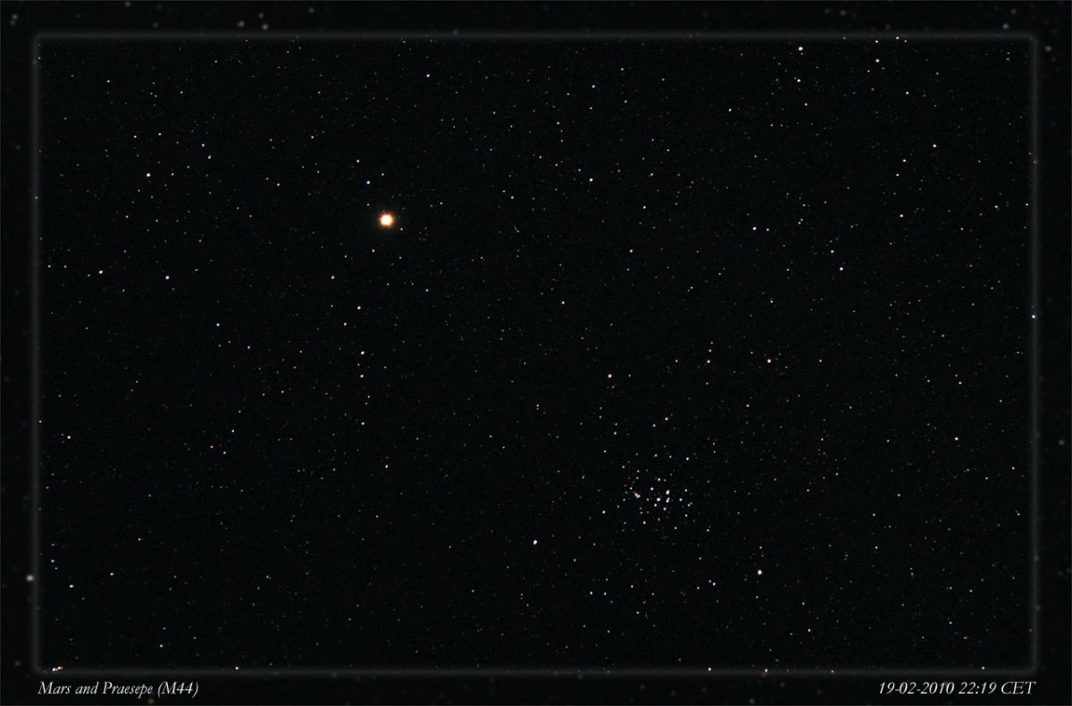 Mars bei M44 (Praesepe)