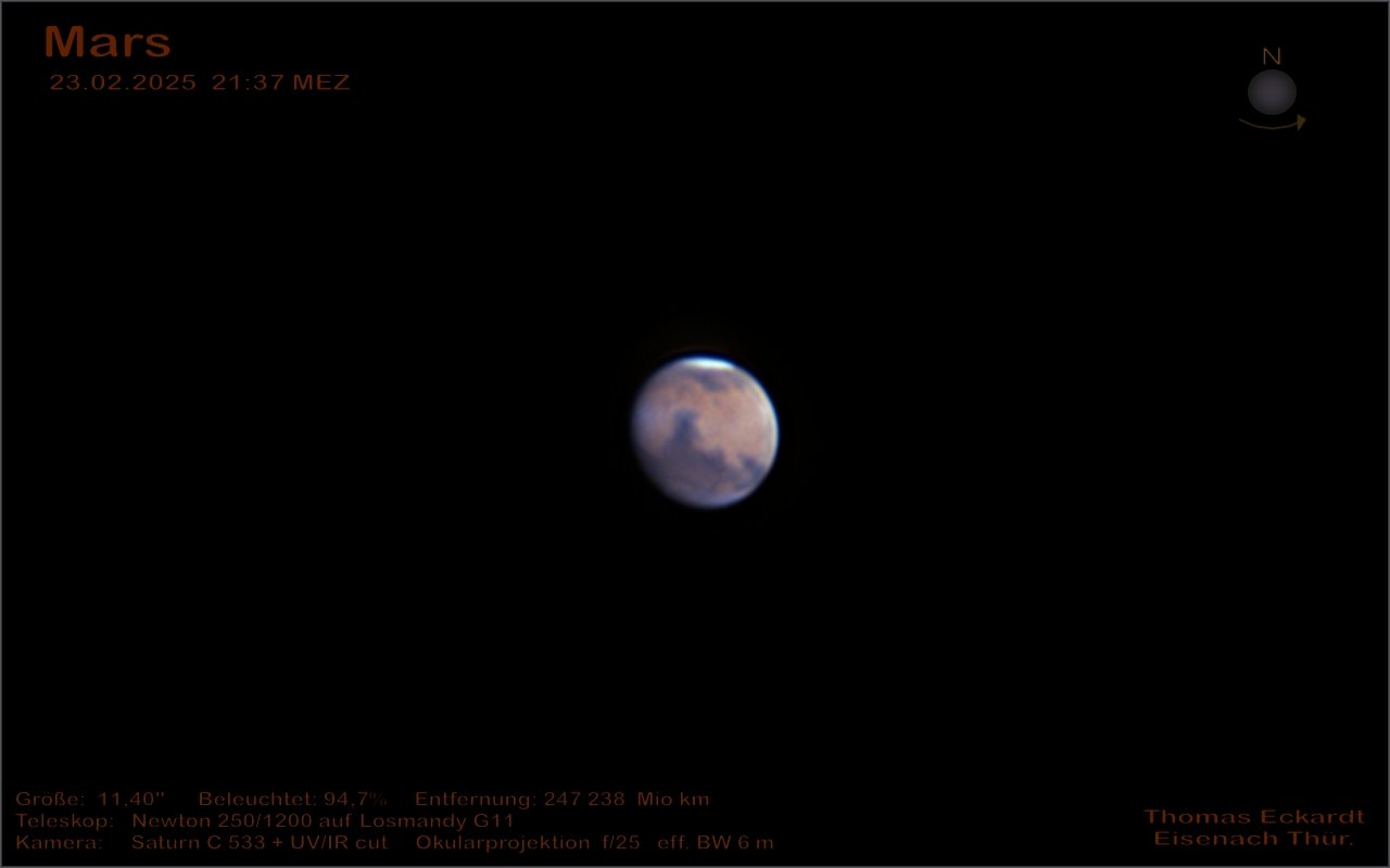 Mars vom 23.02.25  21:37Uhr