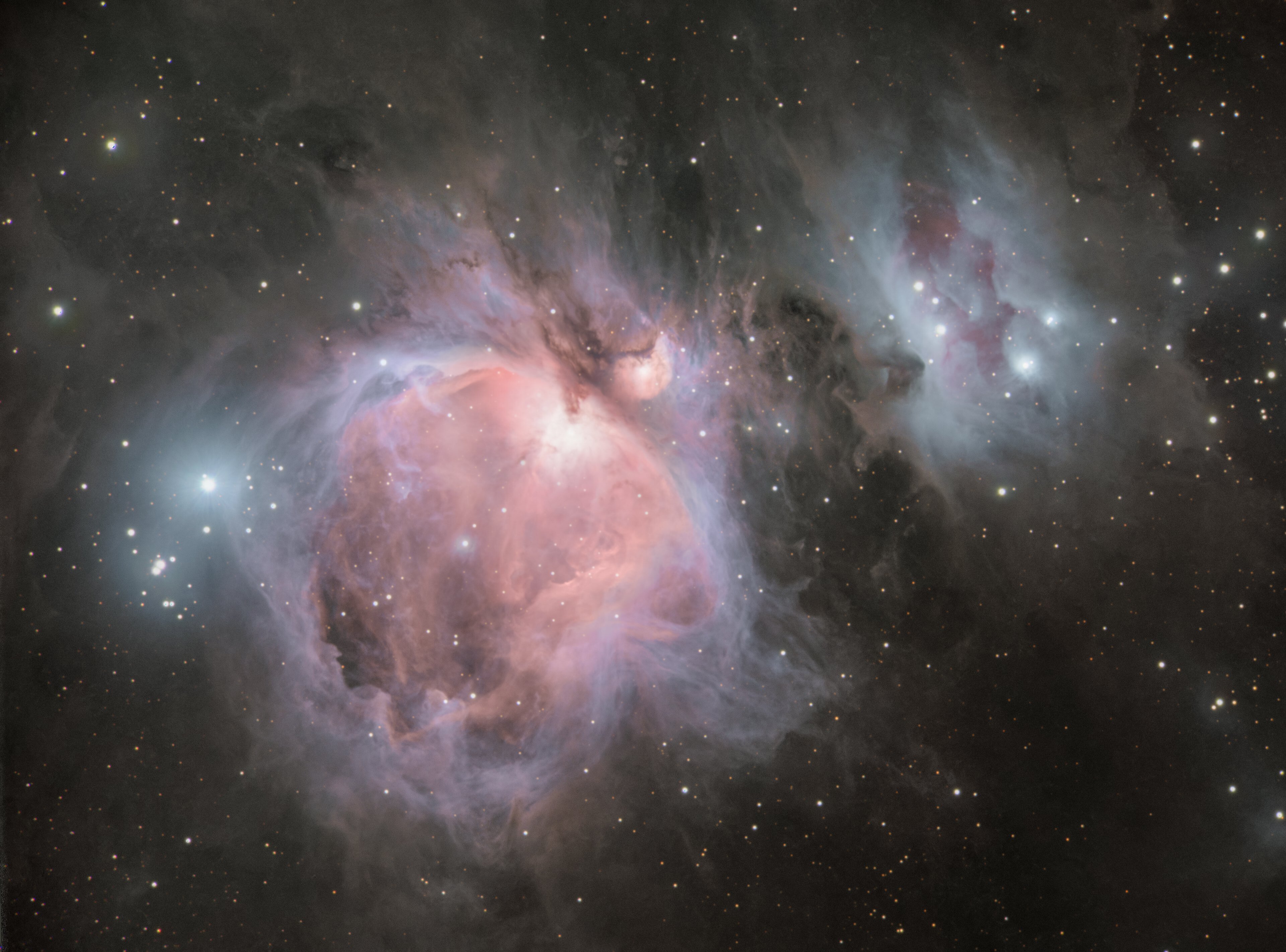 Mein First Mono: M42+M43 LRGB