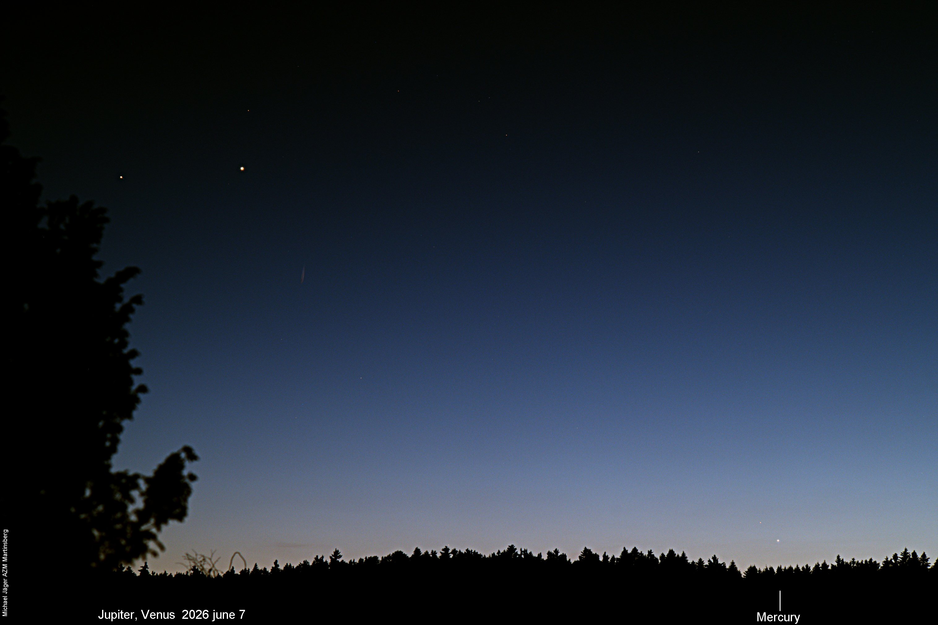 Merkur mit Venus und Jupiter