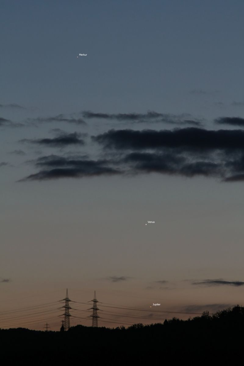 Merkur Venus Jupiter - ganz frisch