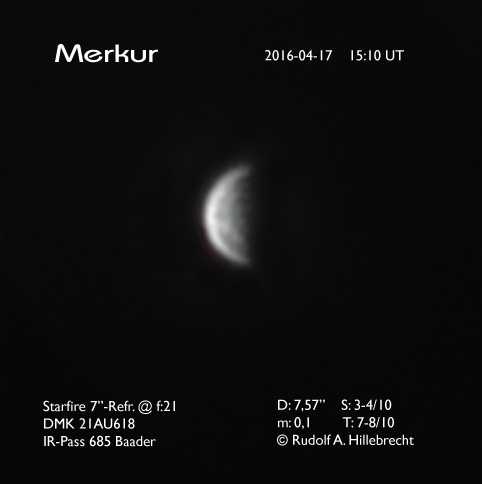 Merkurs am 17.4. Taghimmel