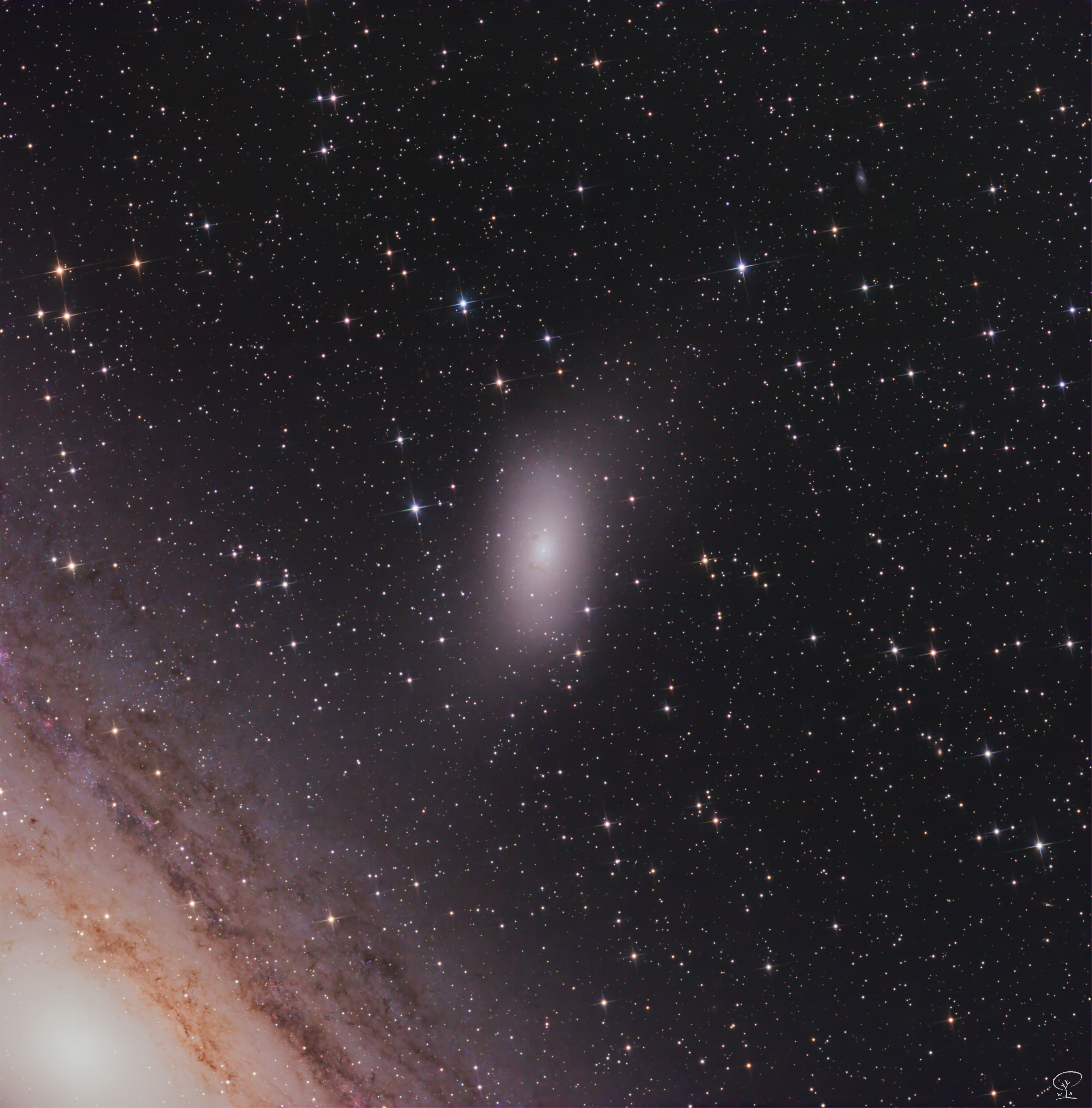 Messier 110, ein Zwerg im Schatten der Pracht eines Riesen