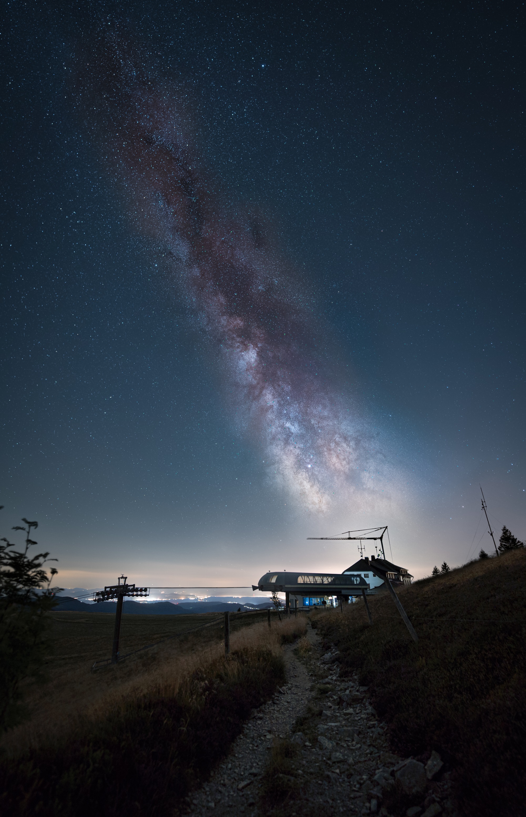 Milchstraße überm Belchen Astronomiede Der Treffpunkt Für Astronomie