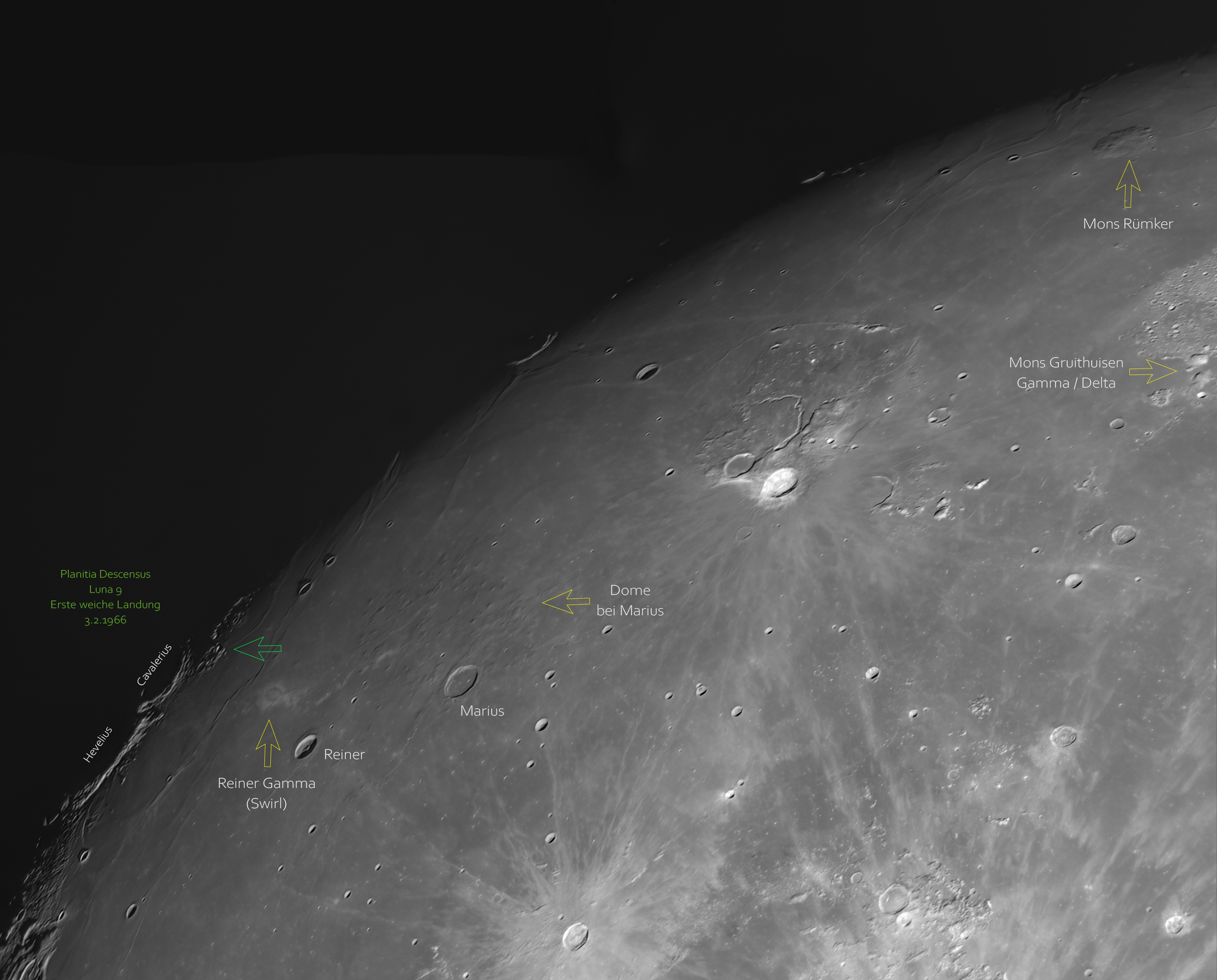 Mond Kartografie - Vallis Schröteri und Umgebung