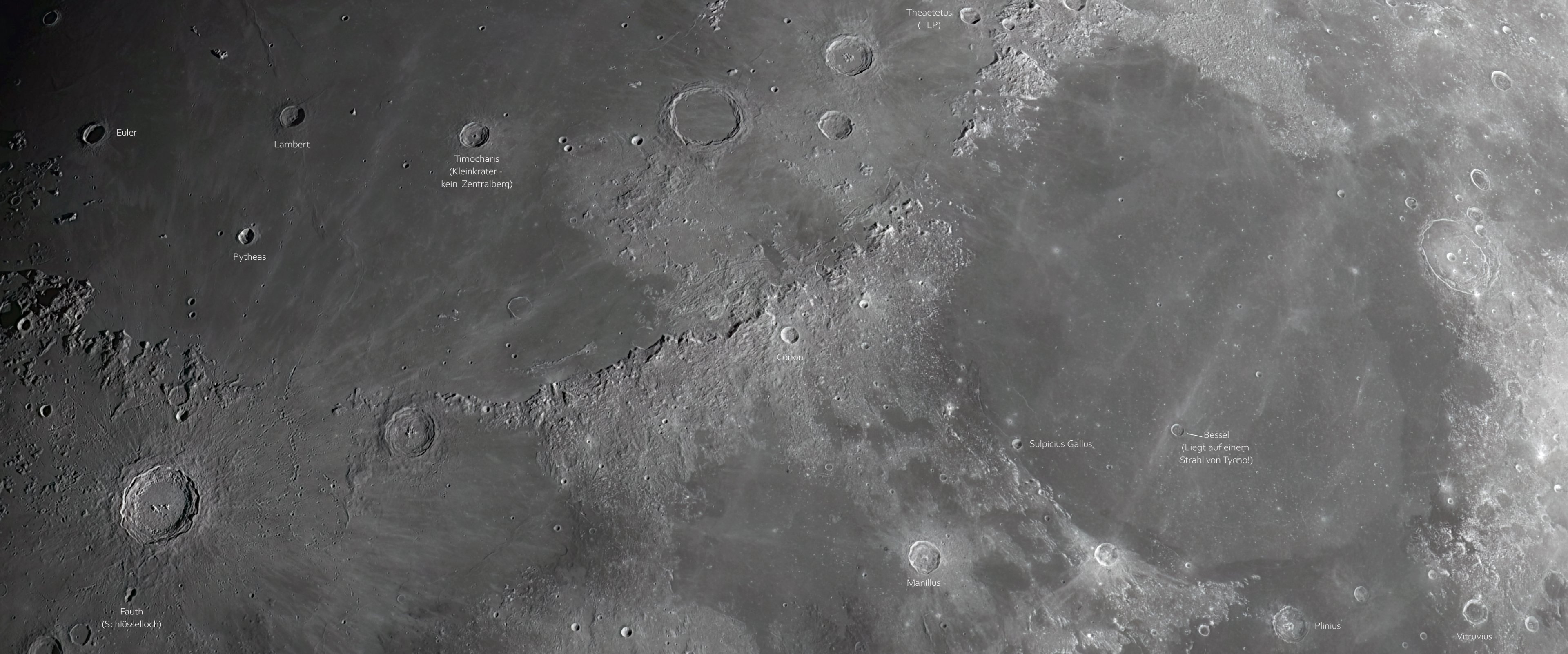 Mond Panorama mit Copernicus und Mare Serenitatis