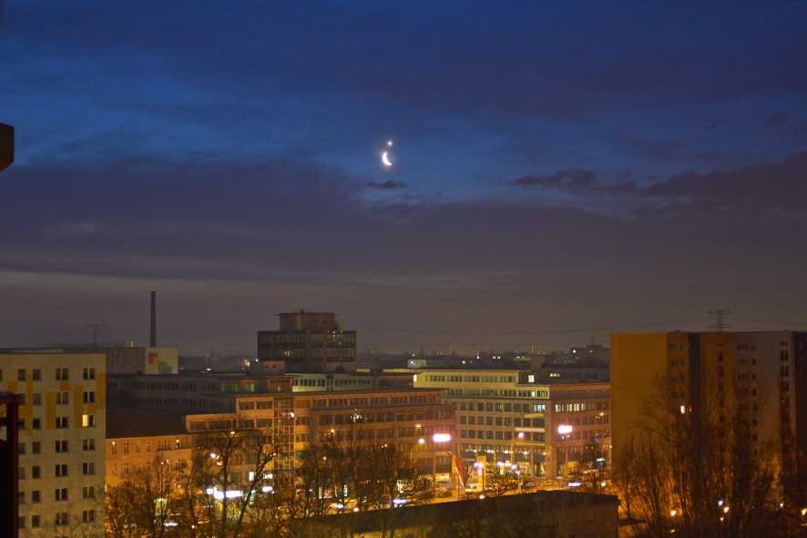 Mond trifft Venus