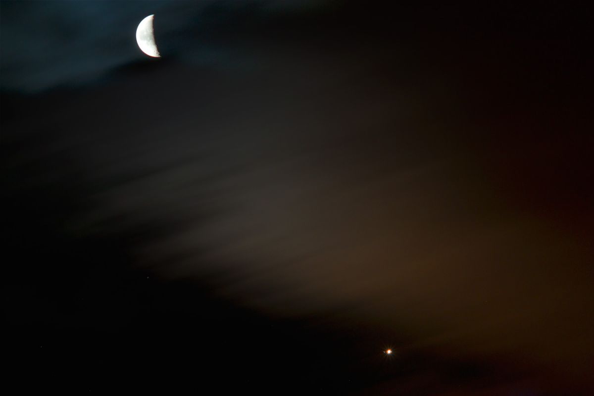 Mond und Jupiter