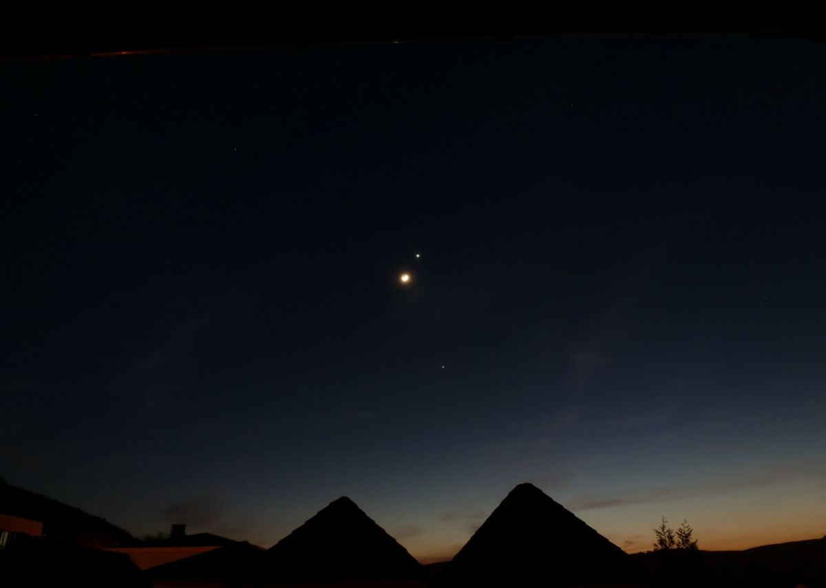 Mond, Venus und Jupiter