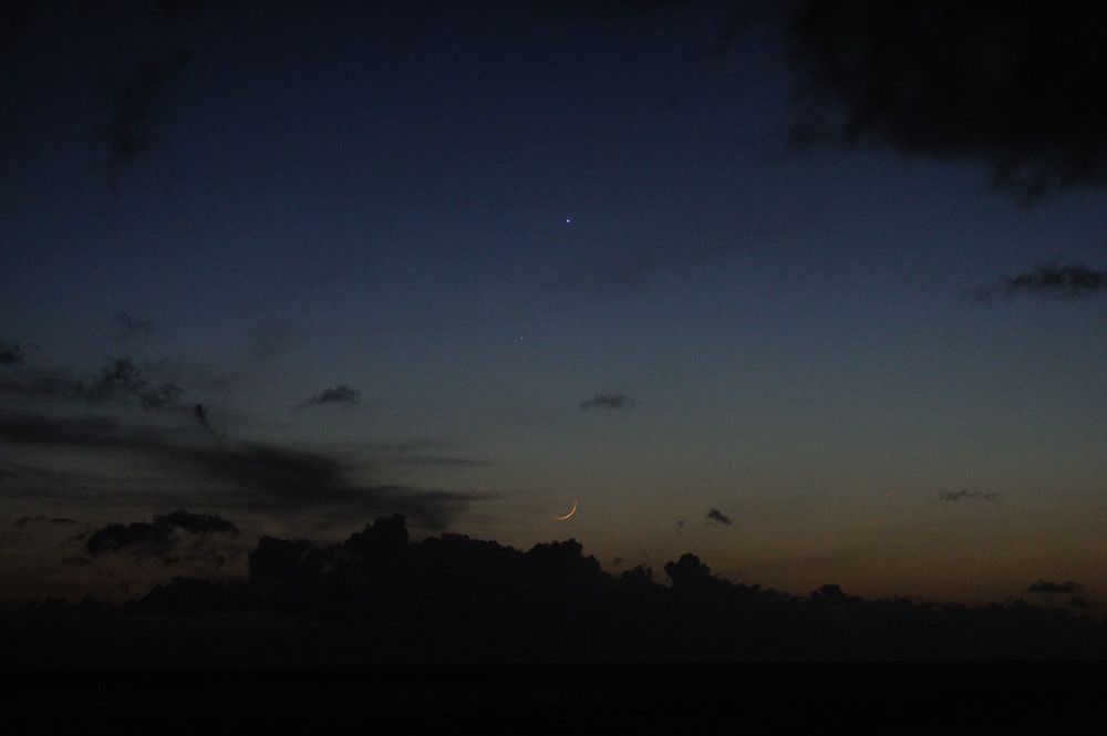 Mond, Venus  und Merkur