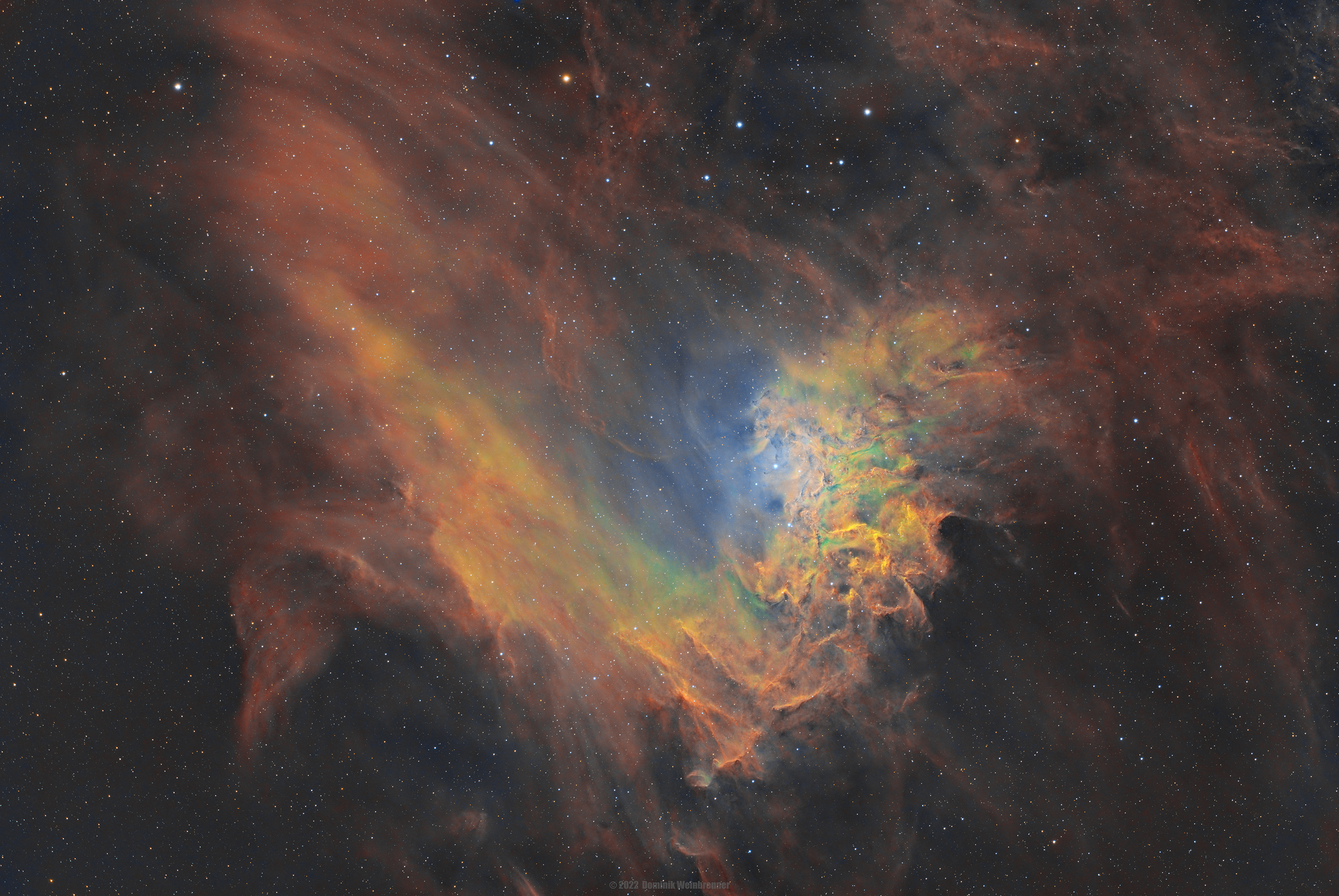 Neuauswertung: Flammender Stern (IC405, SHO+RGB)