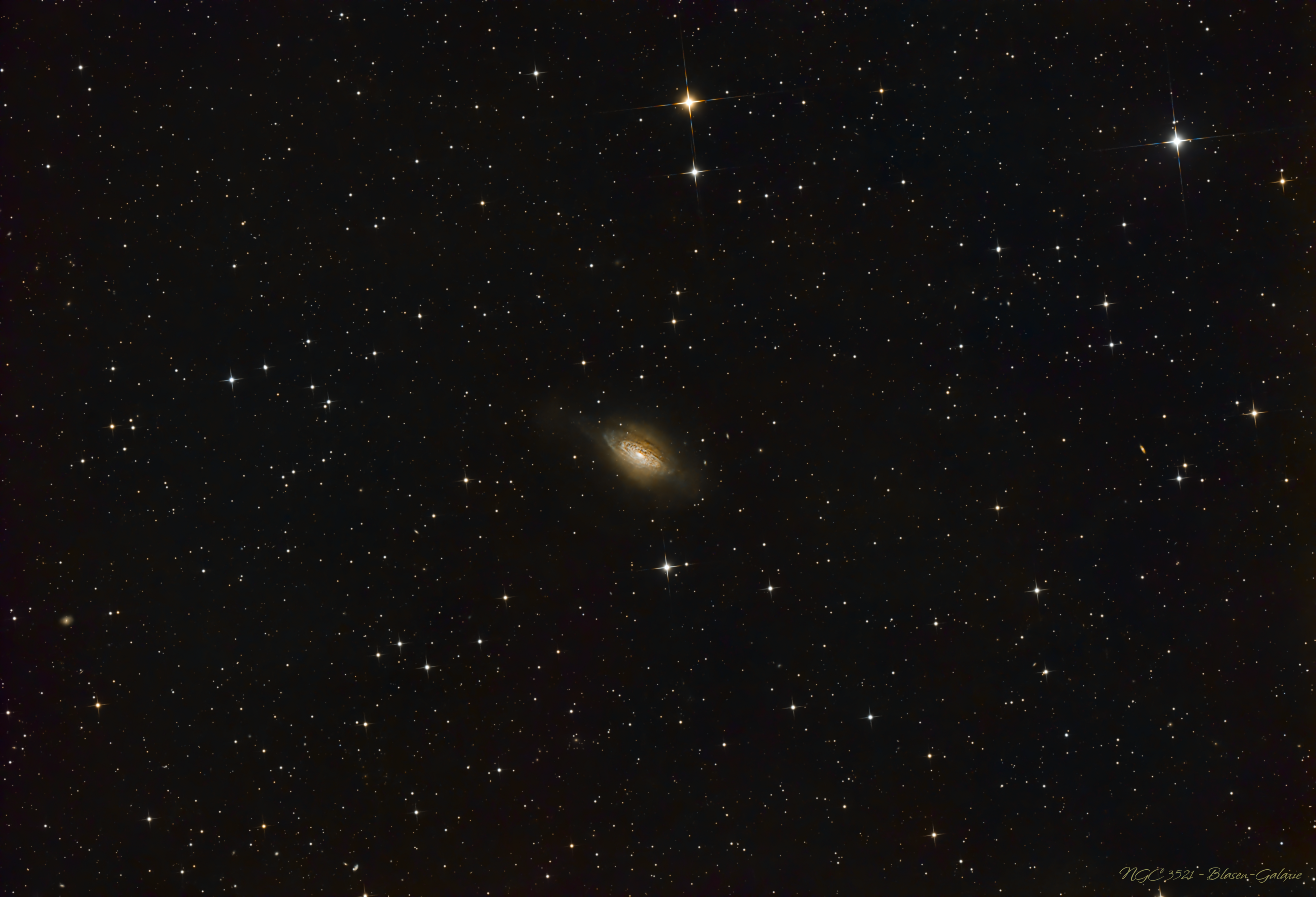 NGC 3521 Blasen Galaxie  Crop