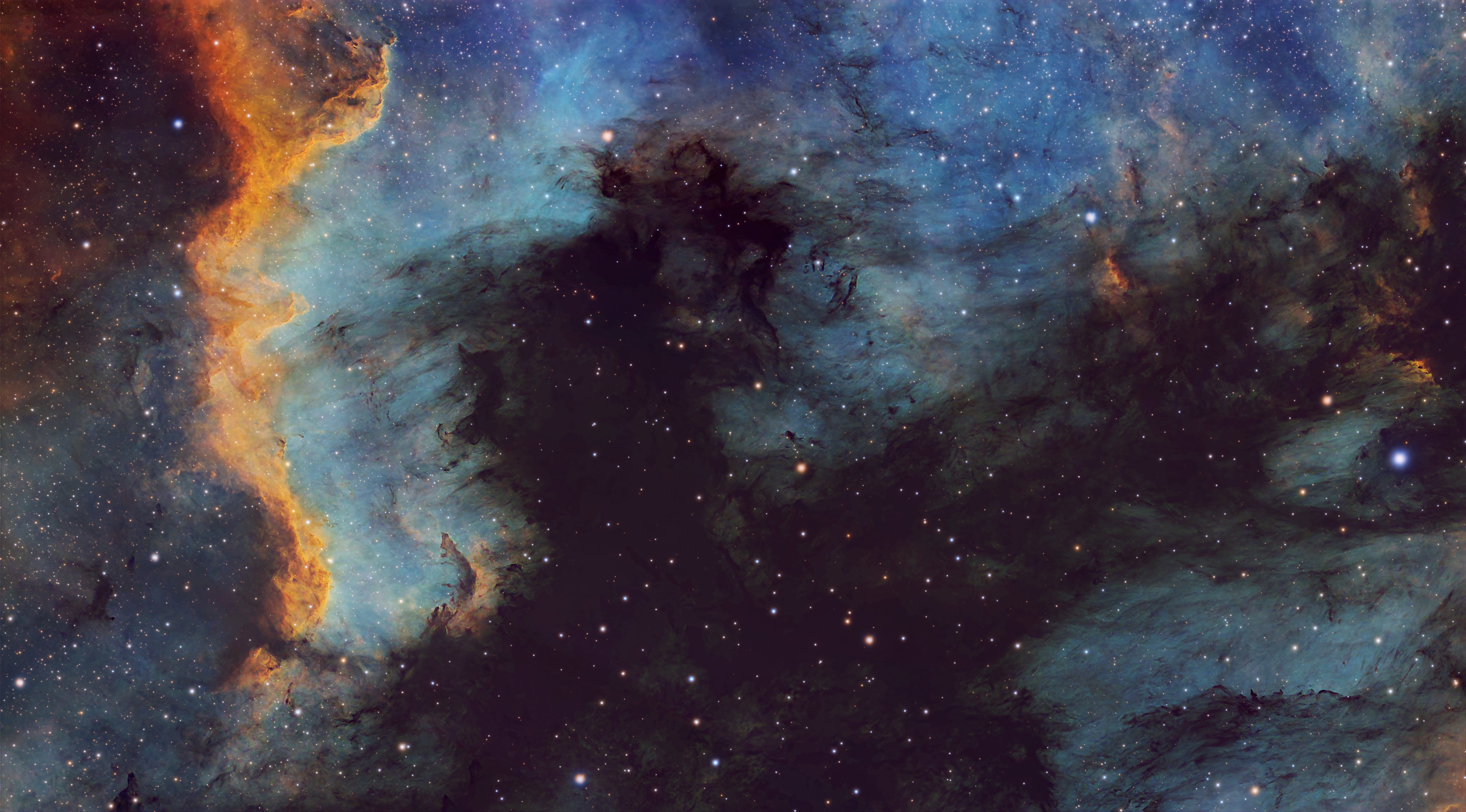 NGC 7000 (erster Versuch mit der SHO-Darstellung)