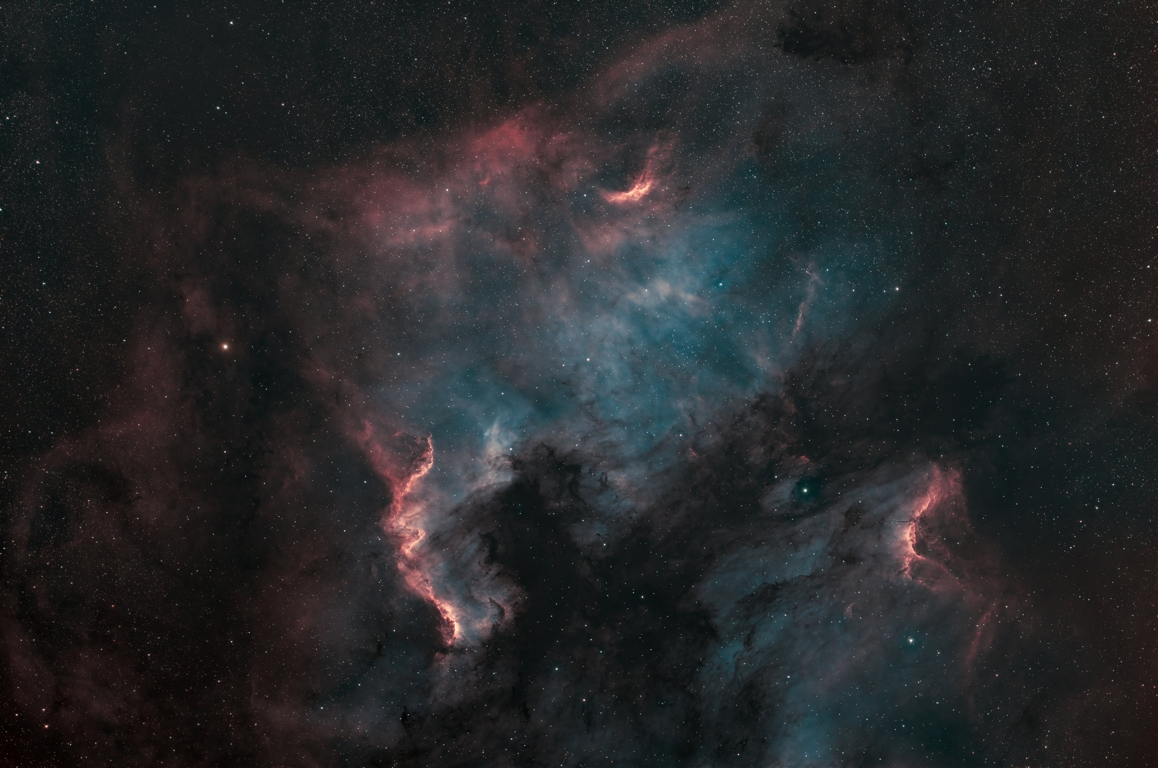NGC 7000  IC 5070 - Ein nord-amerikanischer Pelikan in HOO