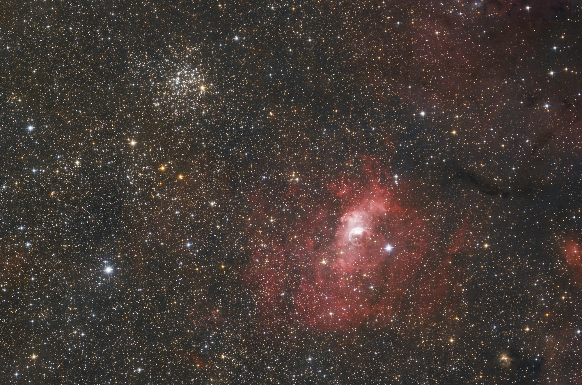 NGC 7635 Blasen-Nebel und Messier 52