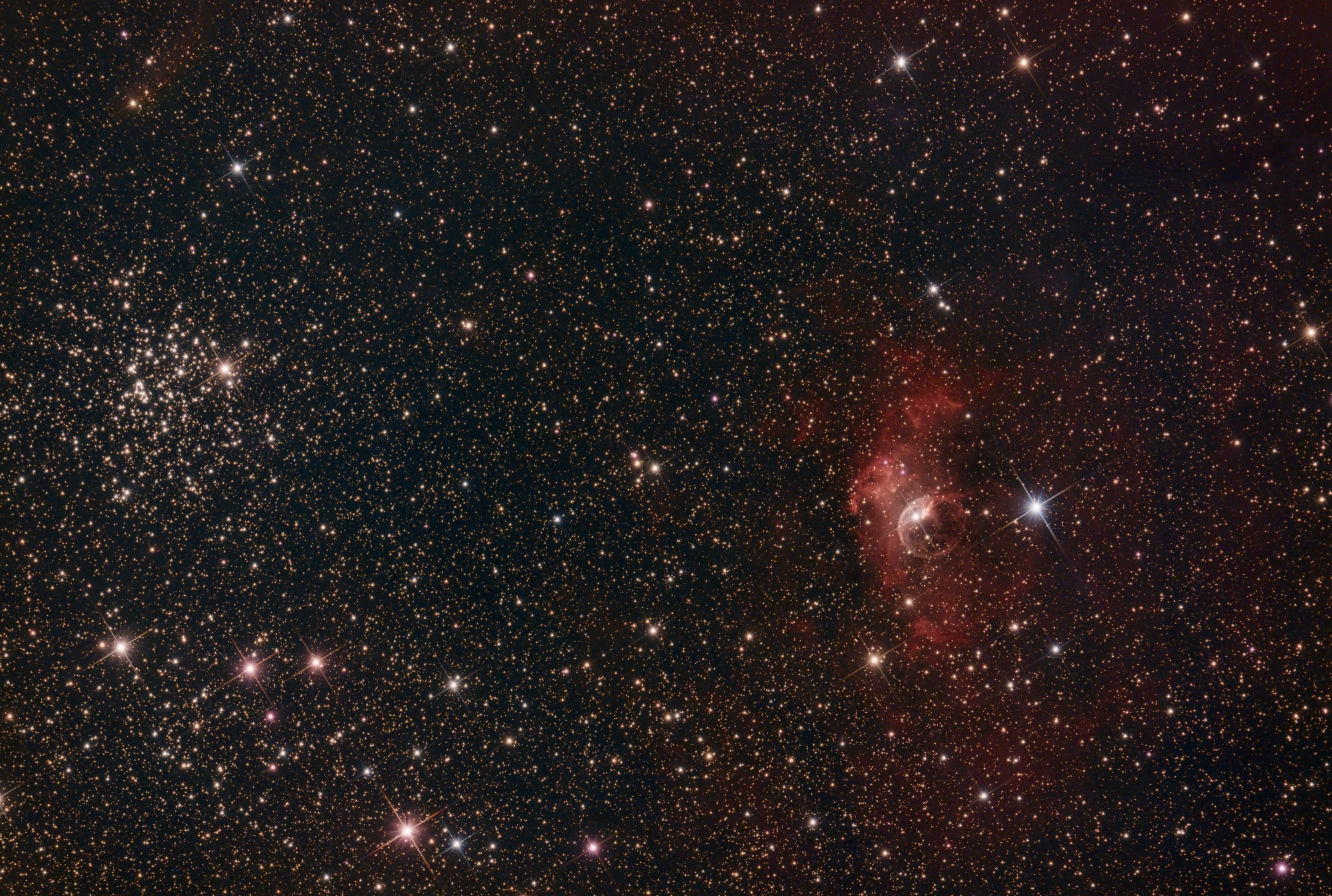 NGC 7635 und M52 ( NGC 7654 )